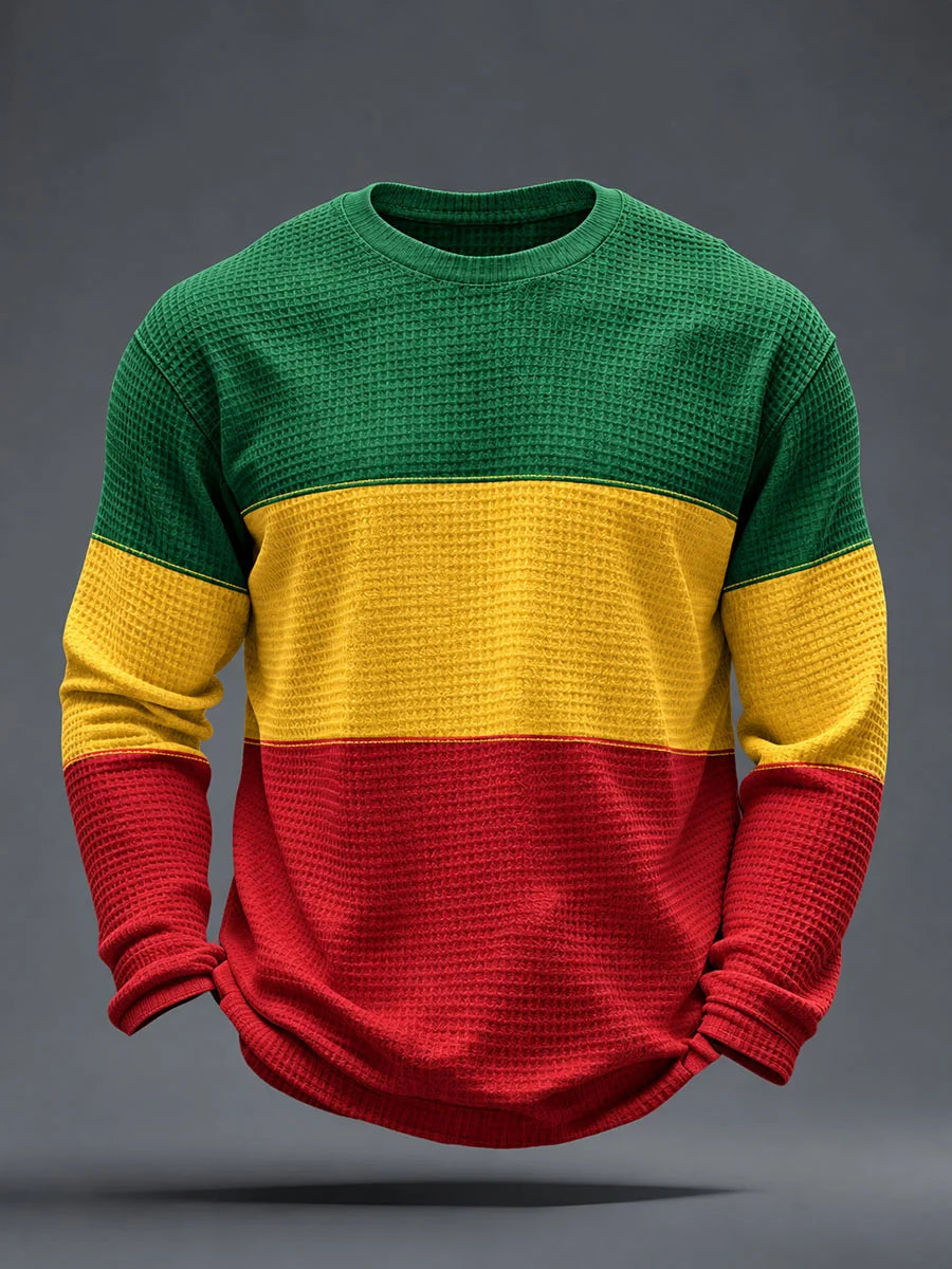 Men's Reggae Inspired Waffle Top