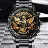 Custom Motorcycle Watch - Personalized "Old Bastards Motorcycle Club" Design