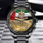 Personalized UAE Coat Of Arms Watch - Custom Engraving For National Pride