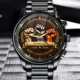 Personalized Celebrating Black History Watch – 100th Anniversary Commemorative Dial, Legacy Keepsake