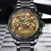 Personalized Sword & Shadow Duel Watch – Custom Name on Sakura Edition