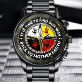 Personalized Indigenous Medicine Wheel Watch -With Custom Name Engraving