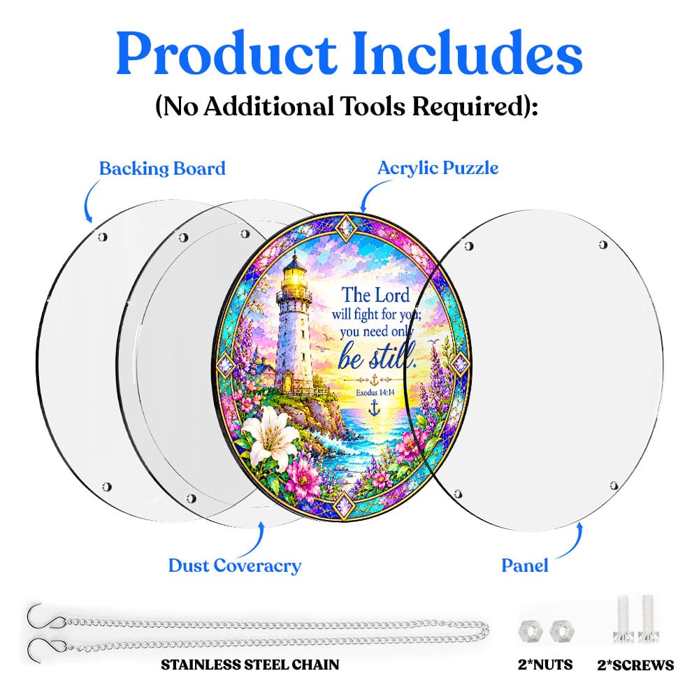 Acrylic Jigsaw Puzzle Suncatcher - Exodus 14:14