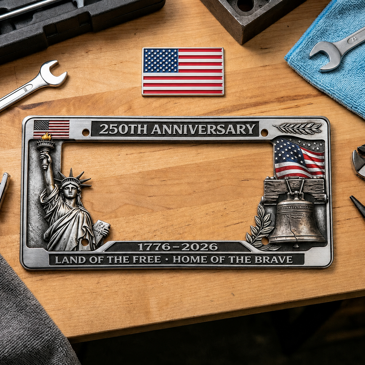 United States 250th Anniversary Commemorative License Plate Frame