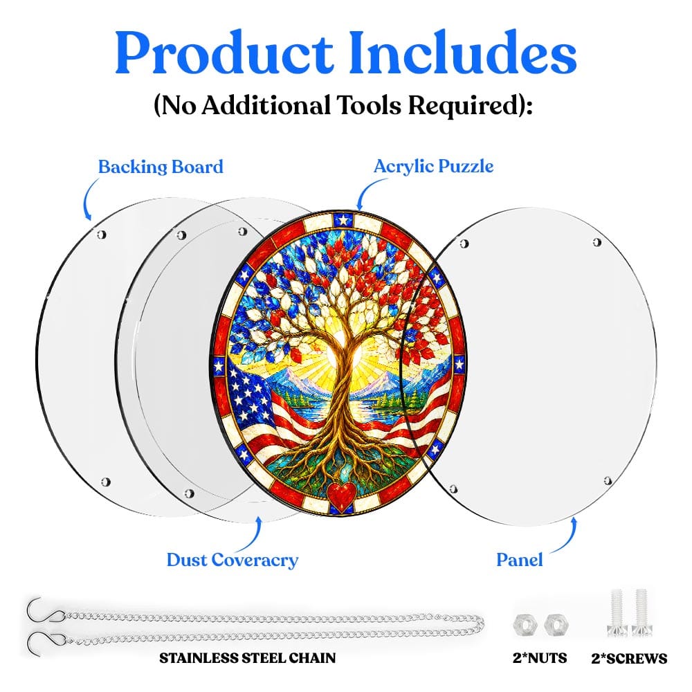 š„Limited Editionš„ Acrylic Jigsaw Puzzle Suncatcher - American Roots