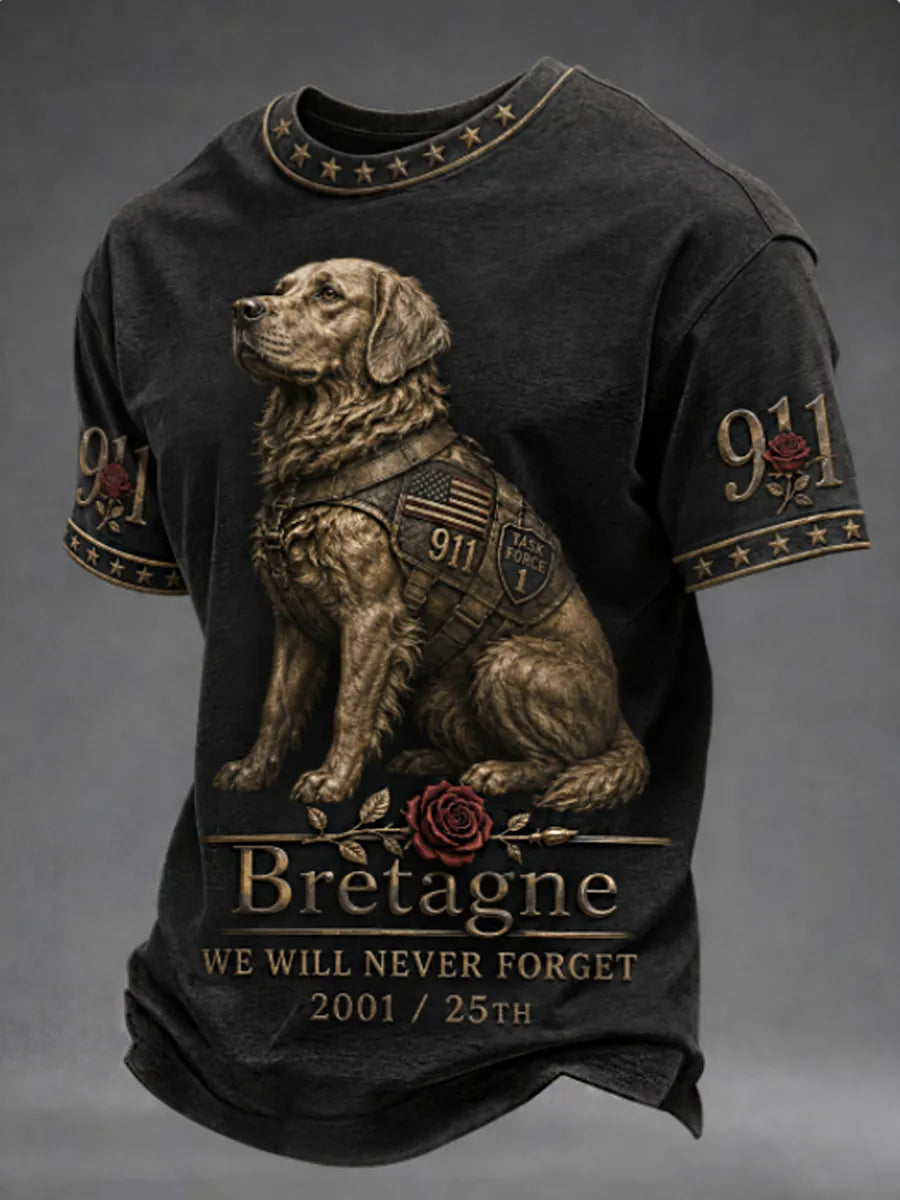Men's Bretagne WE WILL NEVER FORGET 2001 / 25TH 911 t-shirt