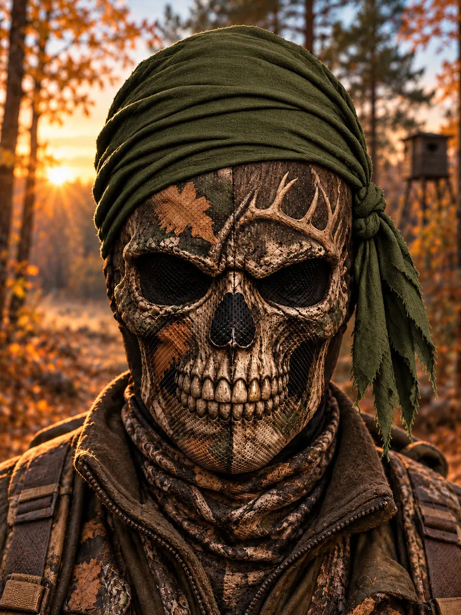 Retro Hunting Skull Mask