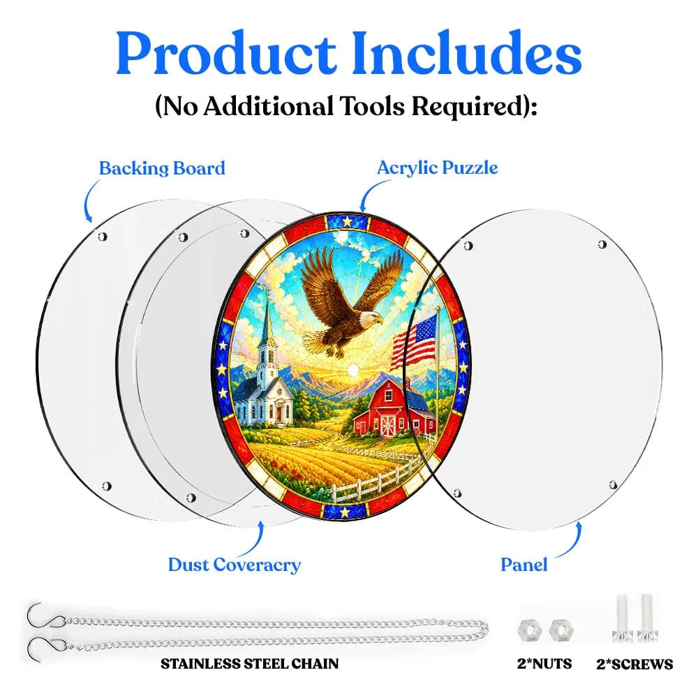 Acrylic Jigsaw Puzzle Suncatcher - Heartland Glory
