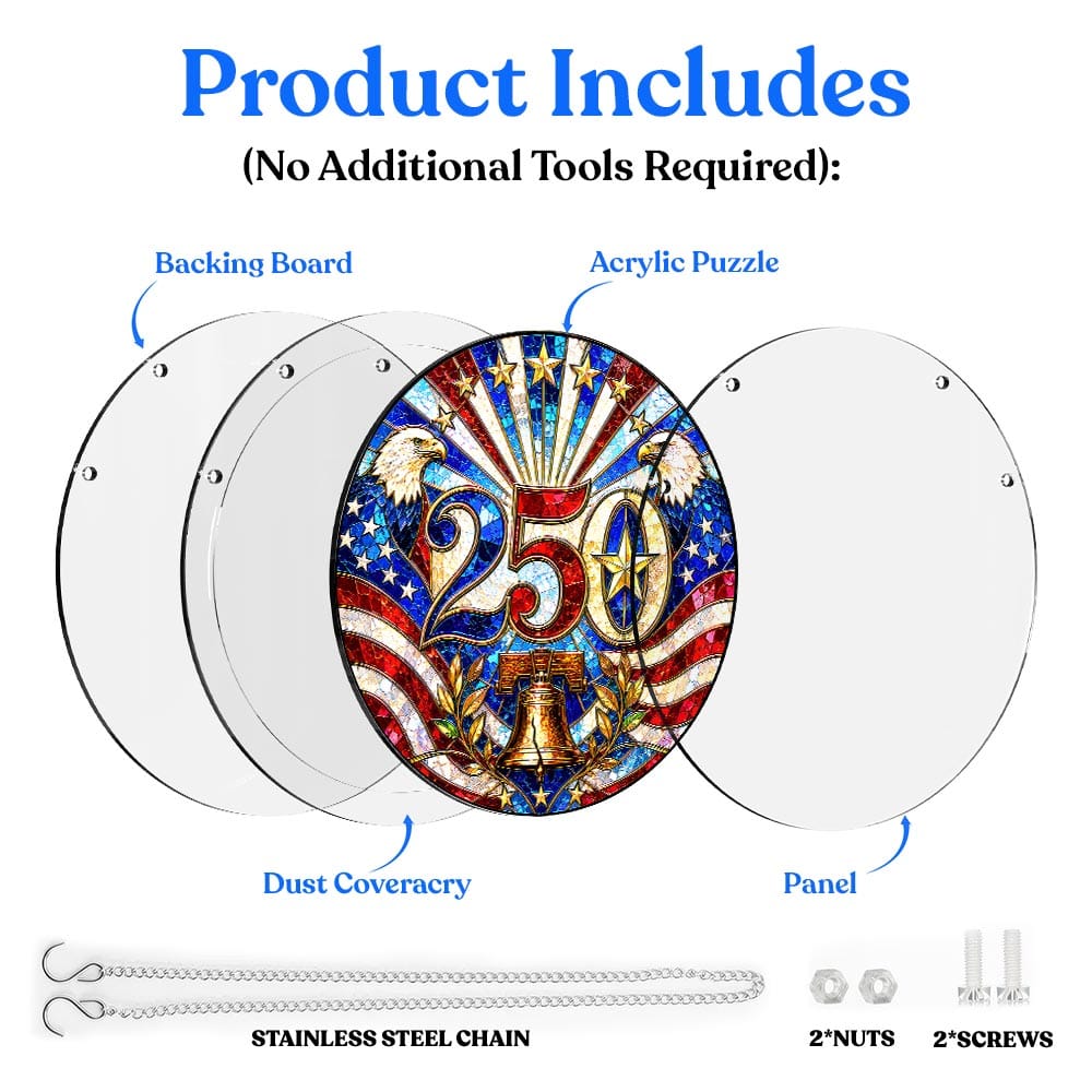 Acrylic Jigsaw Puzzle Suncatcher - Liberty Glory