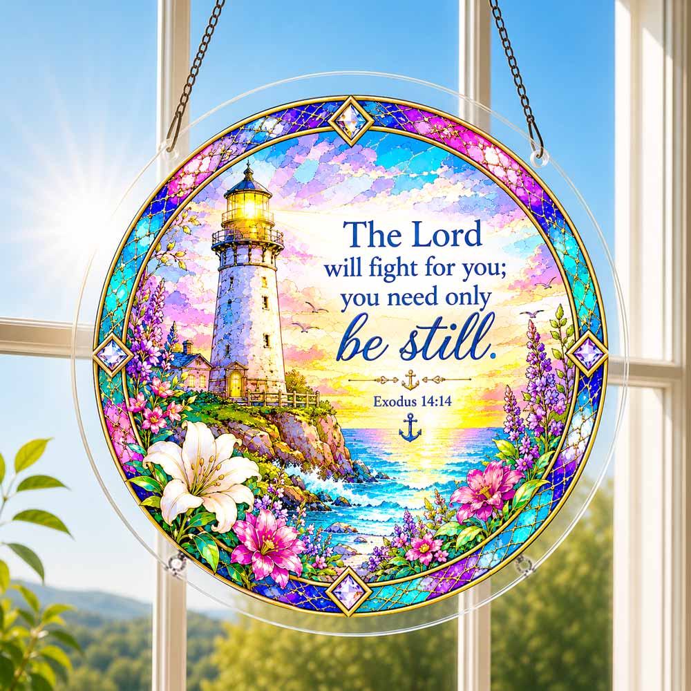 Acrylic Jigsaw Puzzle Suncatcher - Exodus 14:14