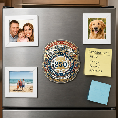 Vintage USA 250th Anniversary Fridge Magnet
