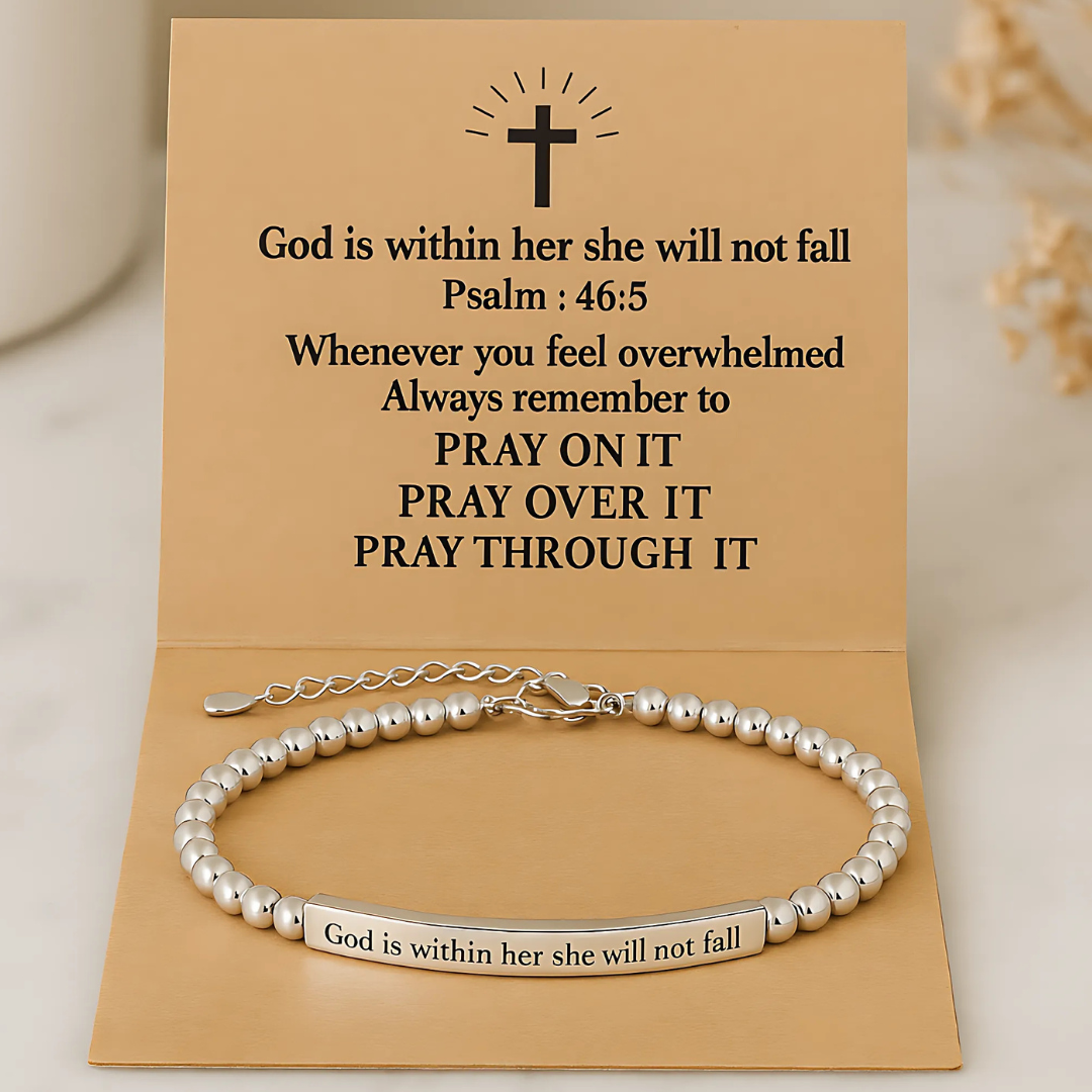 Christian Scripture Beaded Bracelet - Encouragement Gift