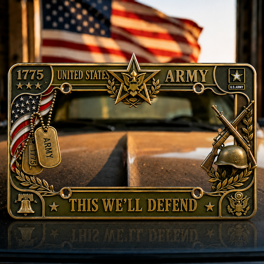 Army license plate frame
