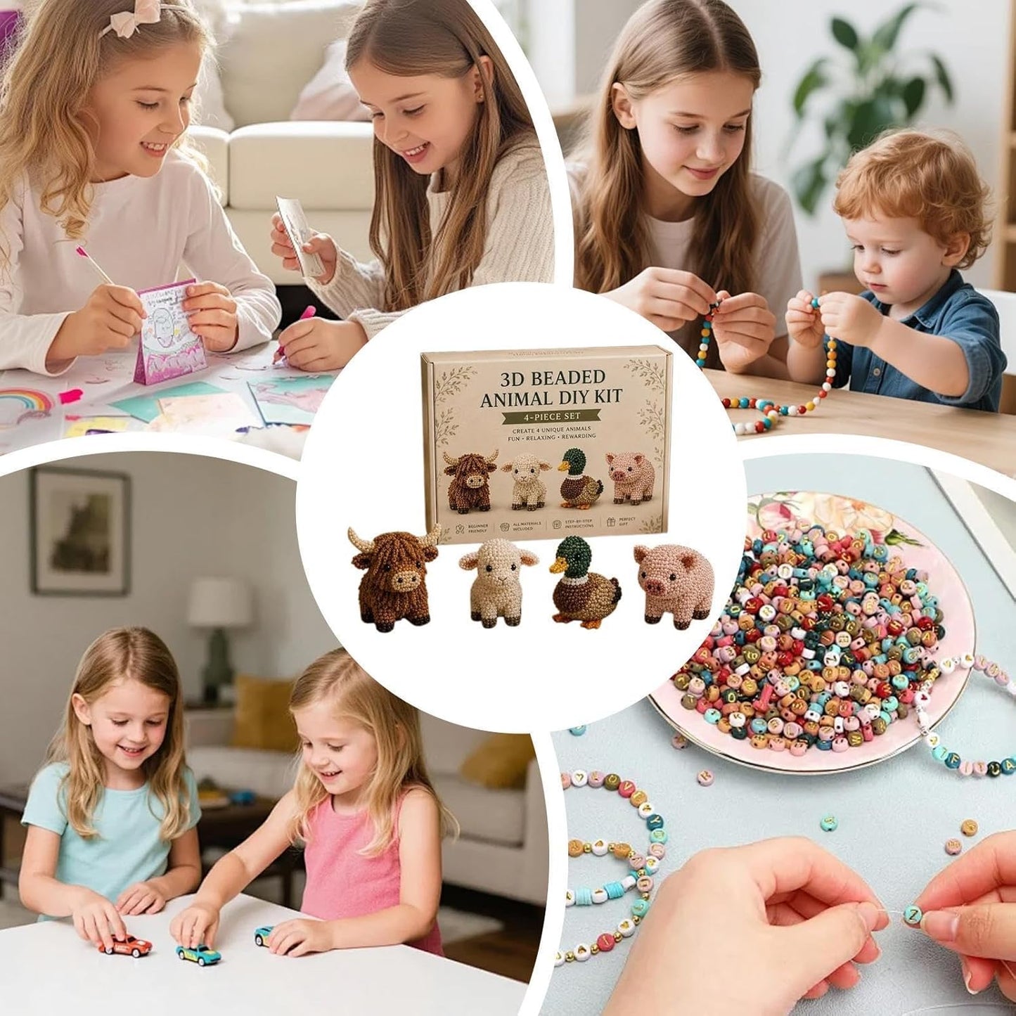 DIY Animal Bead Kit - Create Your Own Cute Animal Crafts