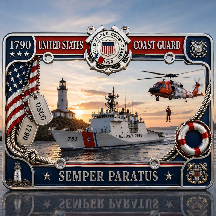 Coast Guard license plate frame