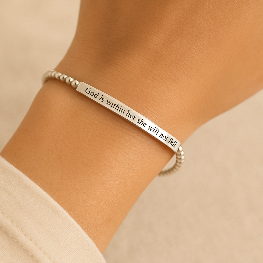 Christian Scripture Beaded Bracelet - Encouragement Gift