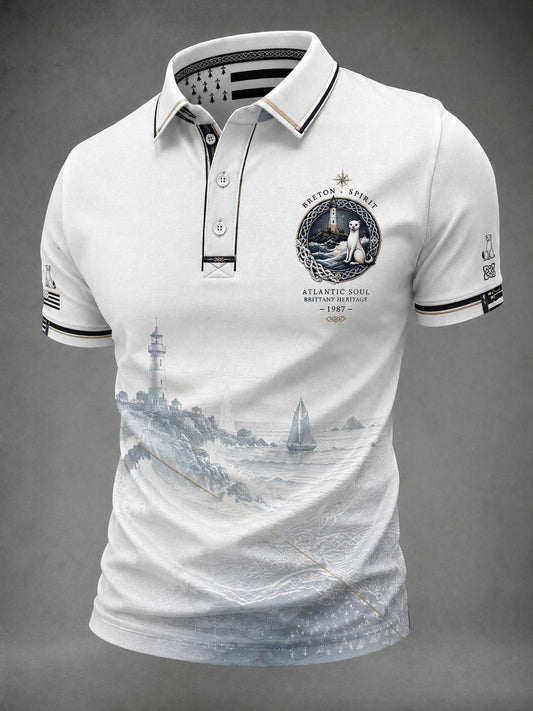 Men's France Brittany Celtic Printed Shirt