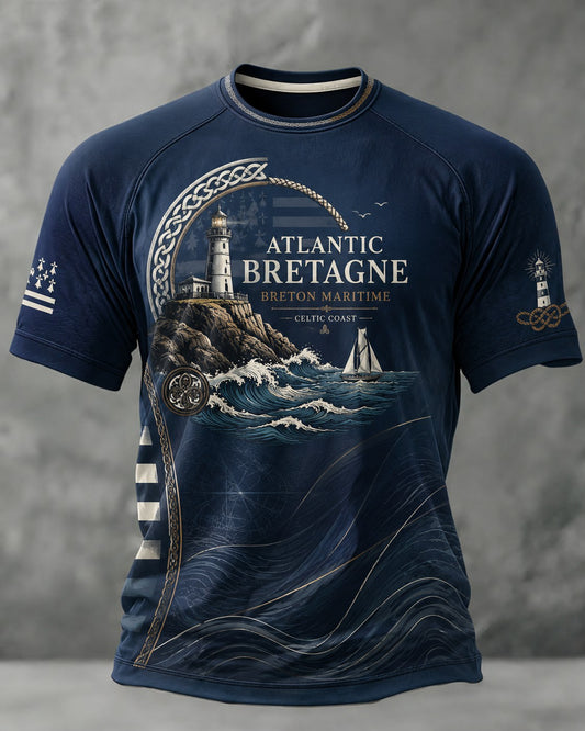 Men's France Brittany Celtic Printed T-shirt