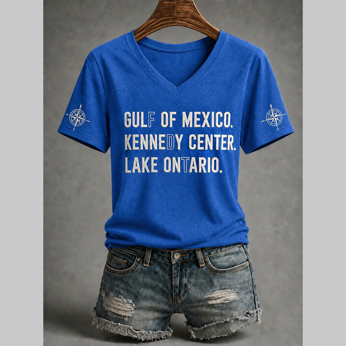 Women's Lake Ontario Always And Forever V-Neck Tee - Royal Blue