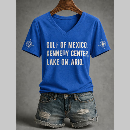Women's Lake Ontario Always And Forever V-Neck Tee - Royal Blue