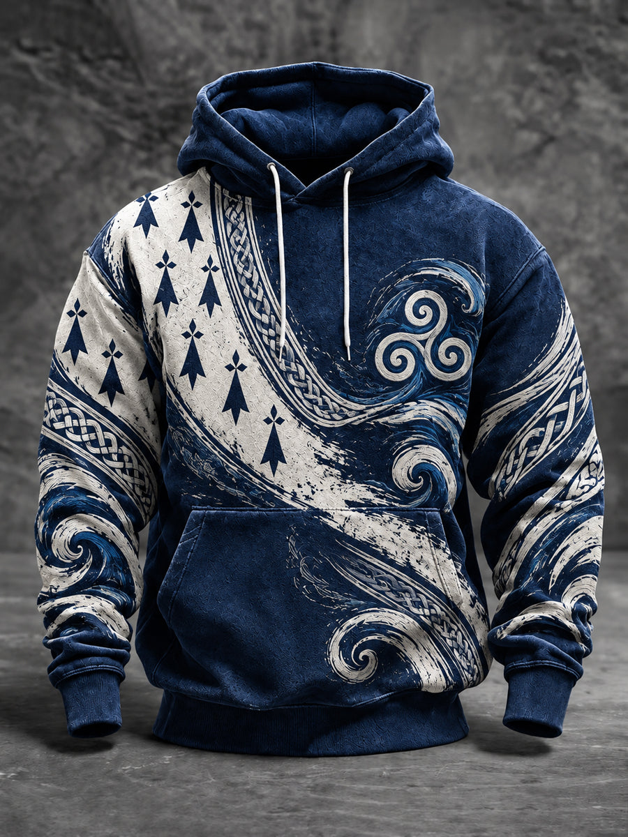 Men's France Brittany Oversized Drop-Shoulder Hoodie with Pockets