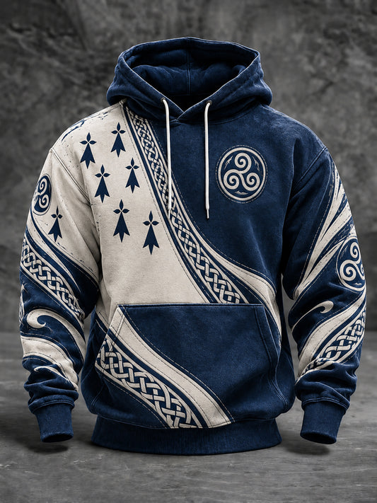 Men's France Brittany Oversized Drop-Shoulder Hoodie with Pockets