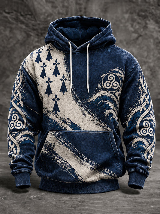 Men's France Brittany Oversized Drop-Shoulder Hoodie with Pockets
