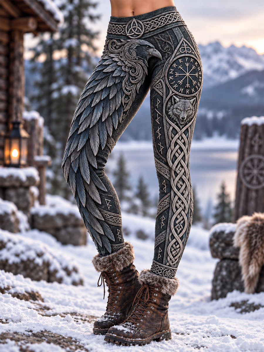 Women's Viking Art Velvet Leggings