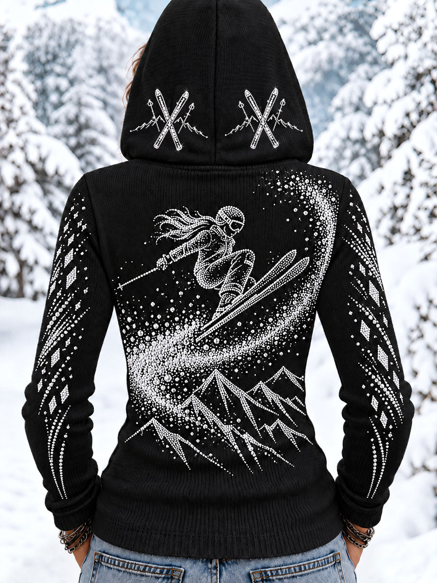 Women's Skiing Double-Board Hoodies