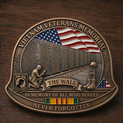 ❤️Last Day 50% OFF - 🎖️Vietnam Veteran M1 Helmet Tribute Challenge Coin