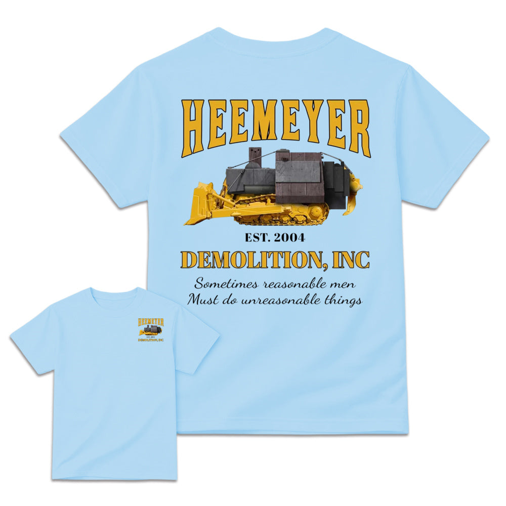 Heemeyer Demolition Inc Shirt - Light Blue color display