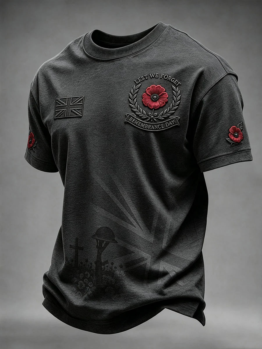 Men's Remembrance Day Lest We Forget Short Sleeves T-shirt