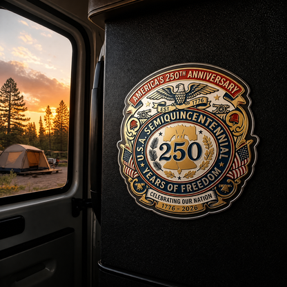 Vintage USA 250th Anniversary Fridge Magnet