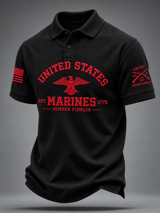 Men's U.S. Veterans Day Print Polo Shirt