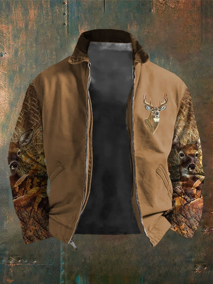 Men's Western Elk Outdoor Lapel Jacket