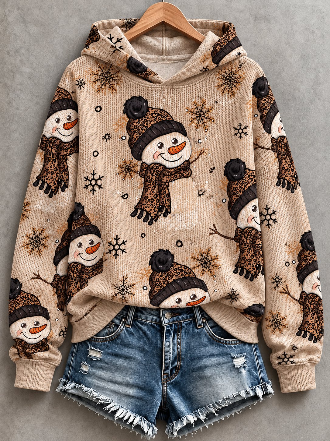 Women's Christmas Print Hoodie