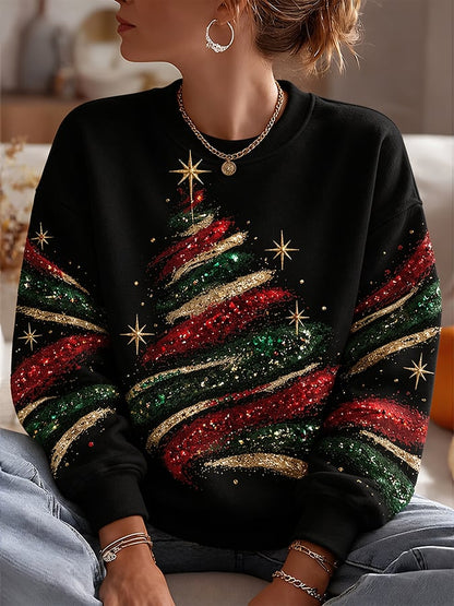 Women's Casual Printed Long-Sleeve Sweatshirt