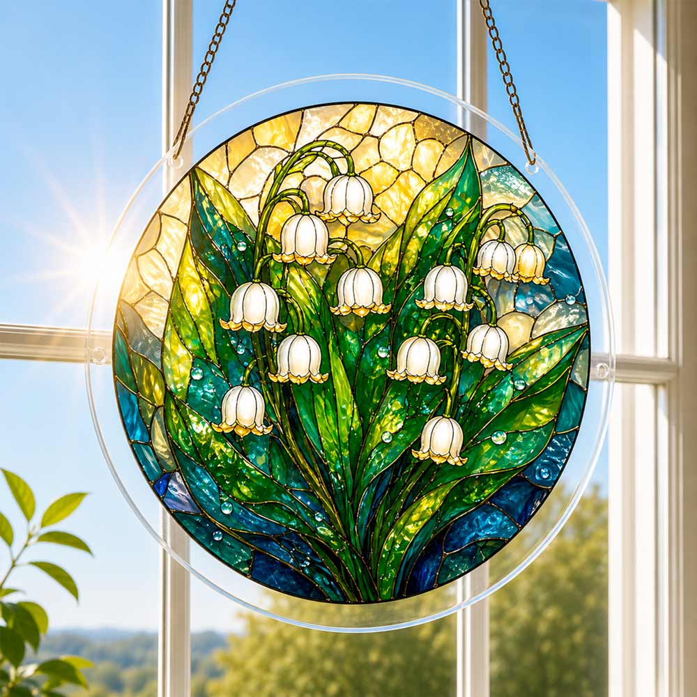 Acrylic Jigsaw Puzzle Suncatcher - Lily Bells