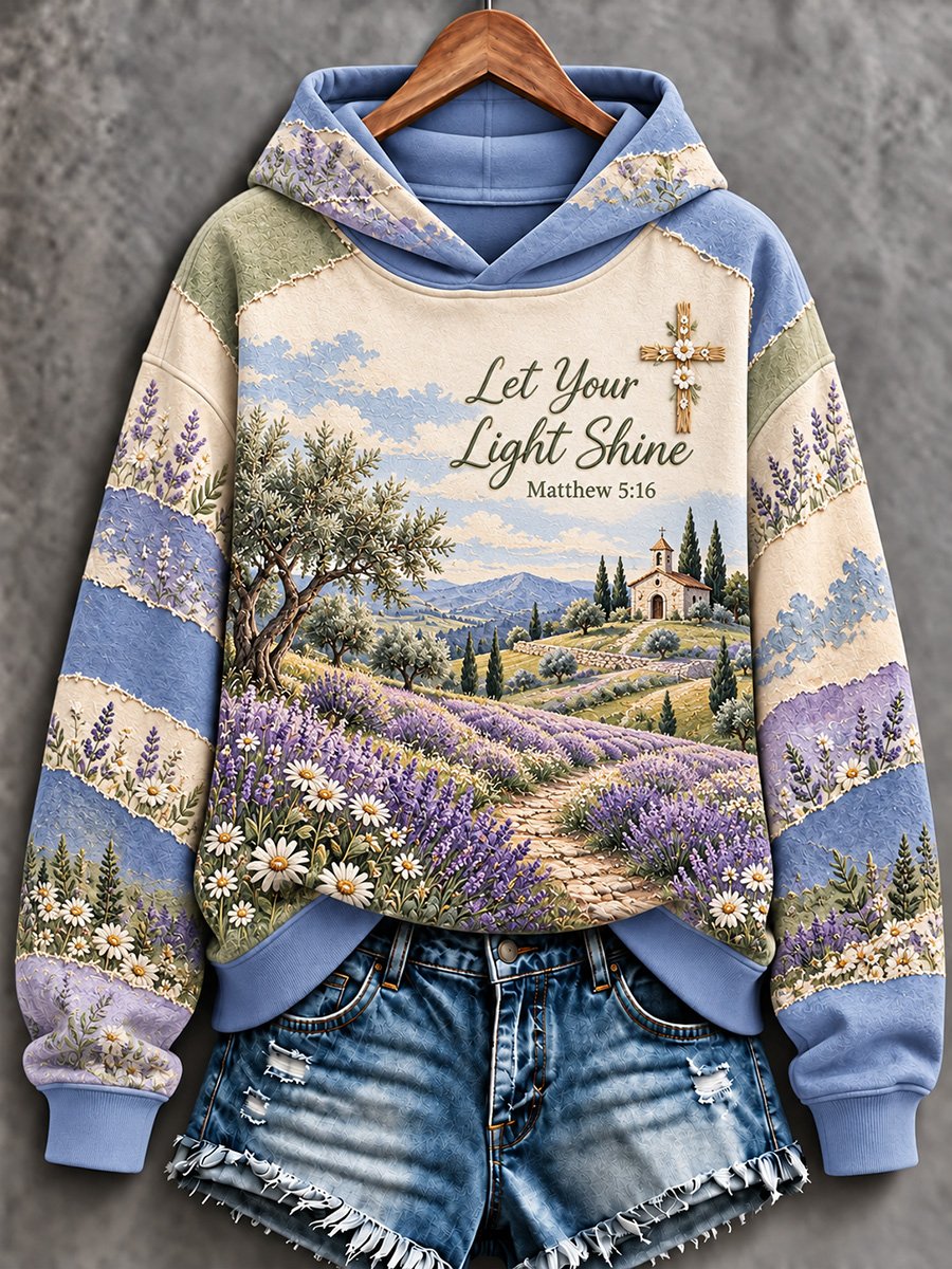Women's Casual "Faith" Print Hoodie