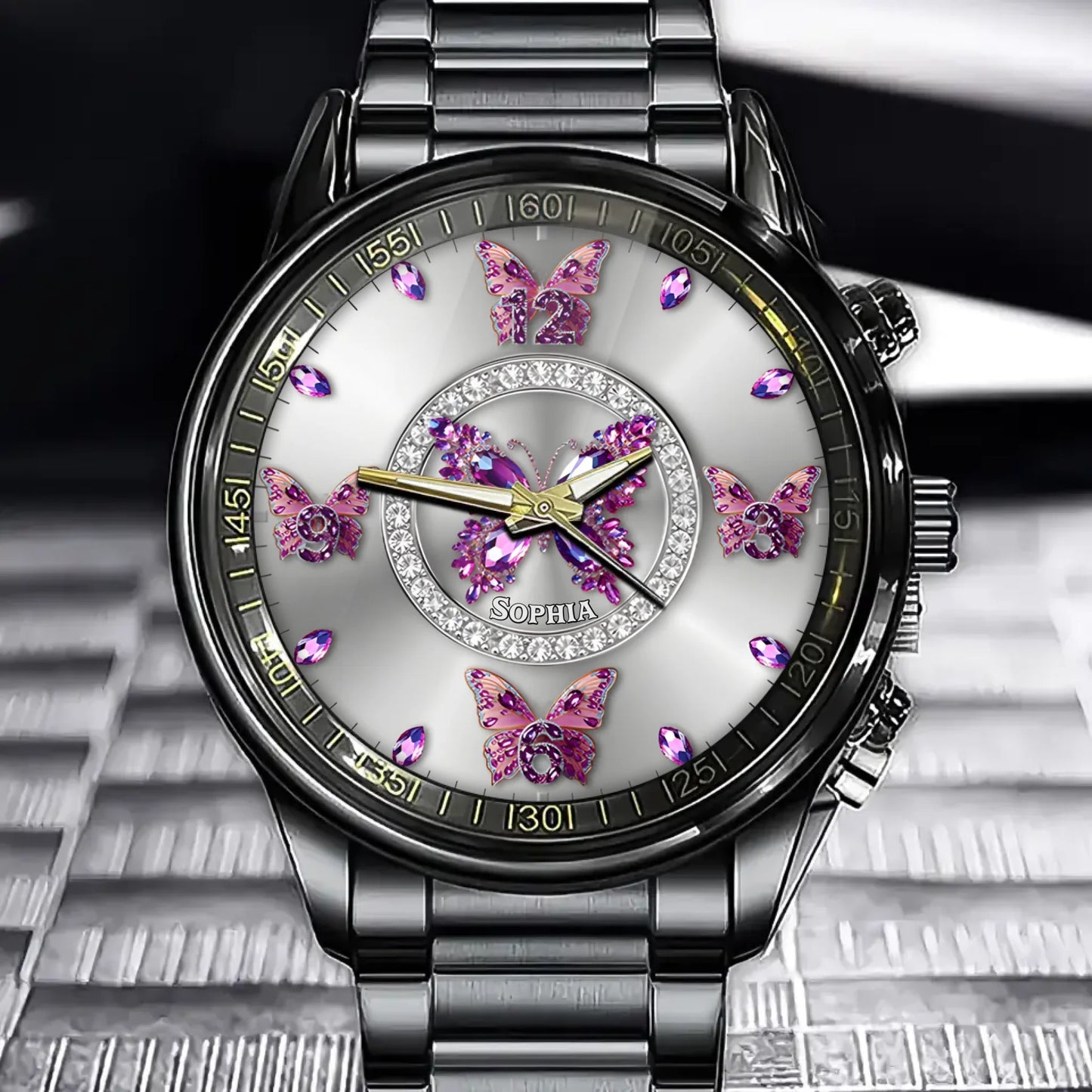 Beautiful Butterflies - Personalized Butterfly Women Hand Watch