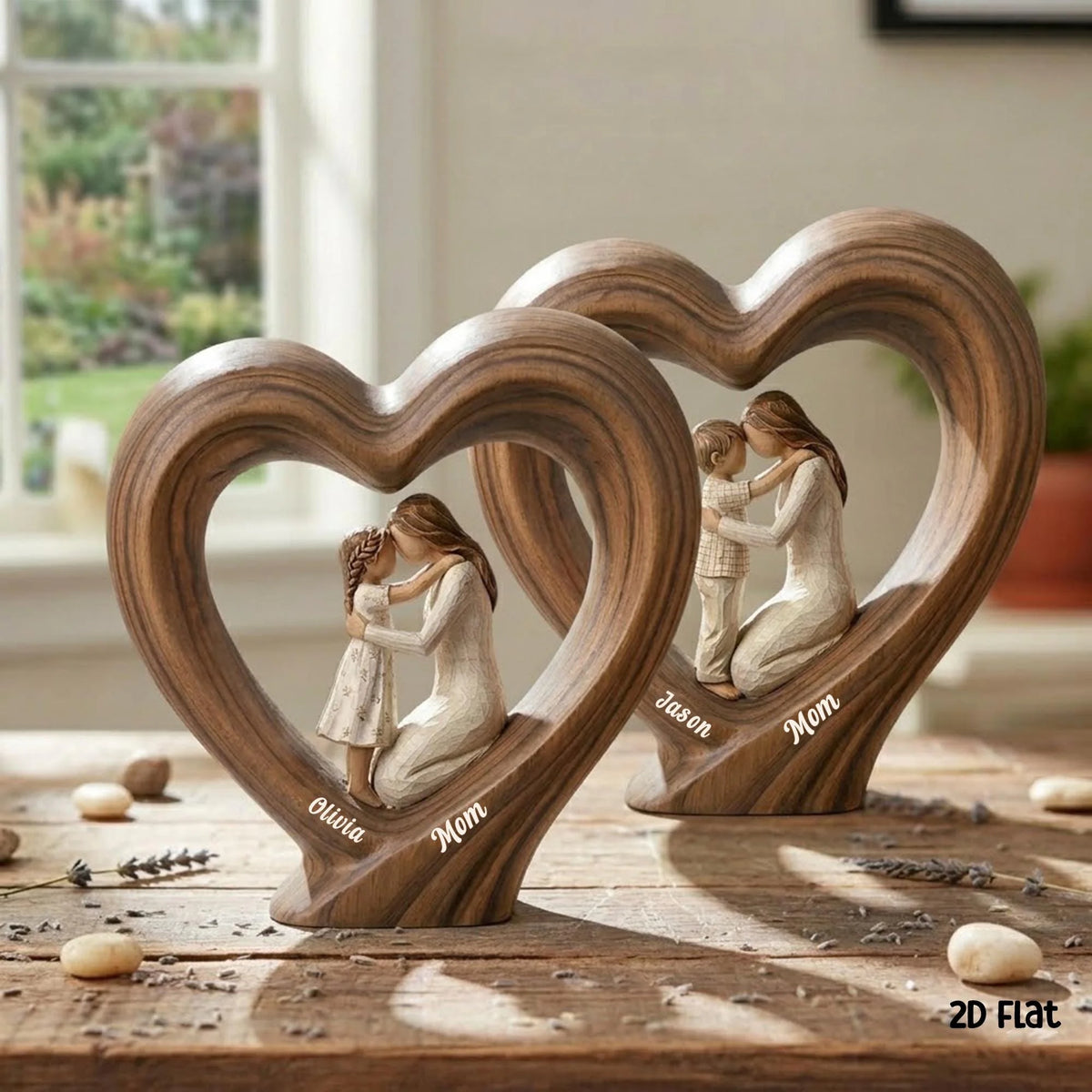 Custom Wooden Heart Gift - For The Best Mom Ever