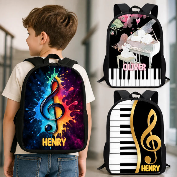 Custom Music Backpack - Personalized Piano & Treble Clef Gift For Music Lovers（副本）