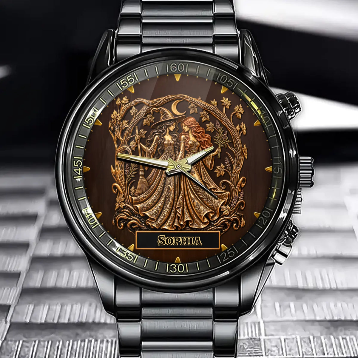 Custom Witch Watch - Personalized Name Gift for Witch Lovers - Choose from 4 Magical Designs