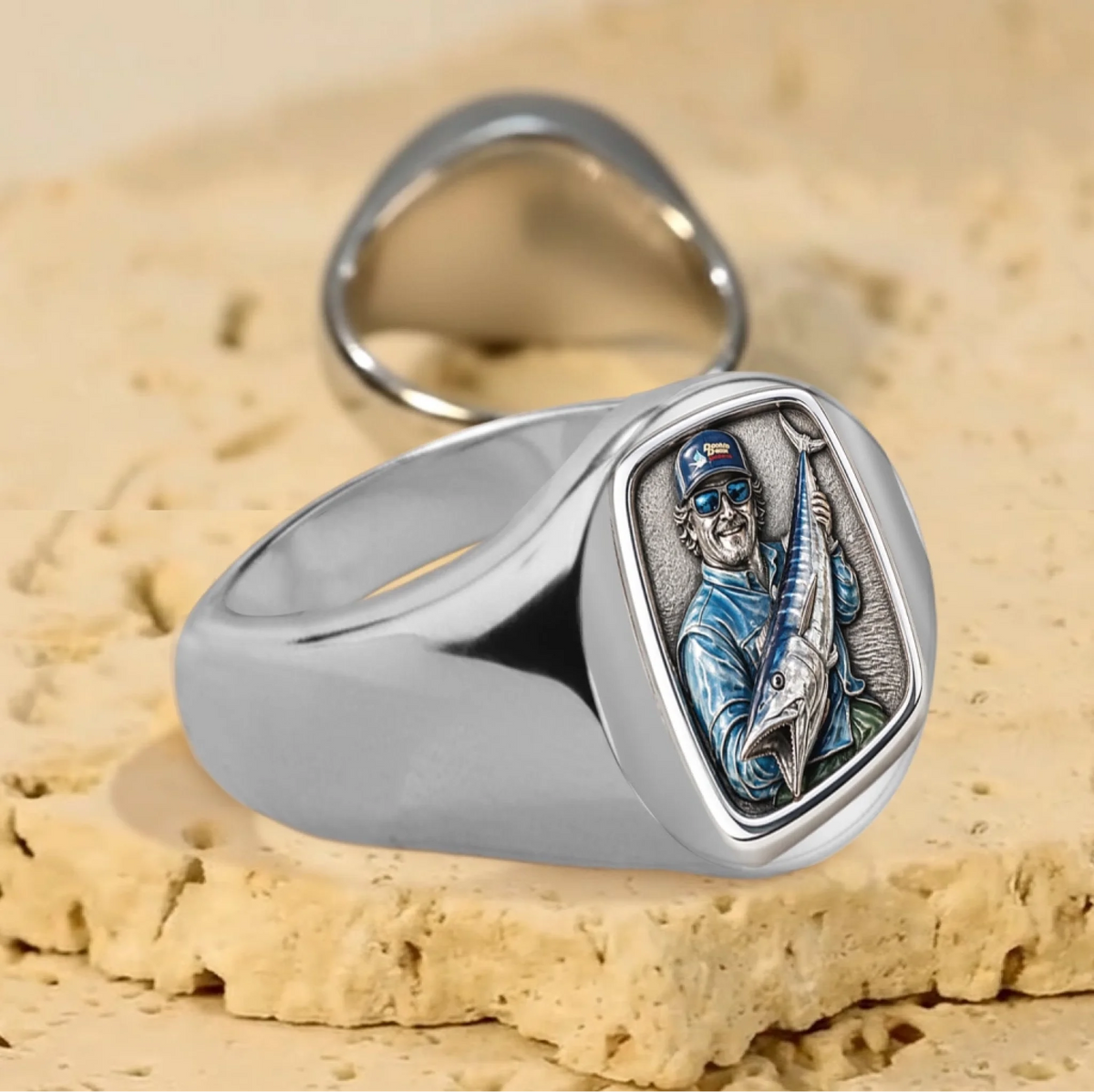 Gone Fishing - Personalized Fishing Signet Ring (5)