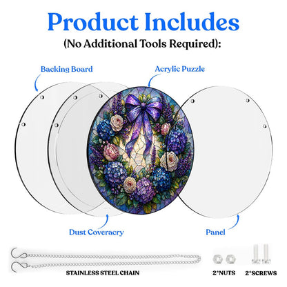 Acrylic Jigsaw Puzzle Suncatcher - Sacred Bloom