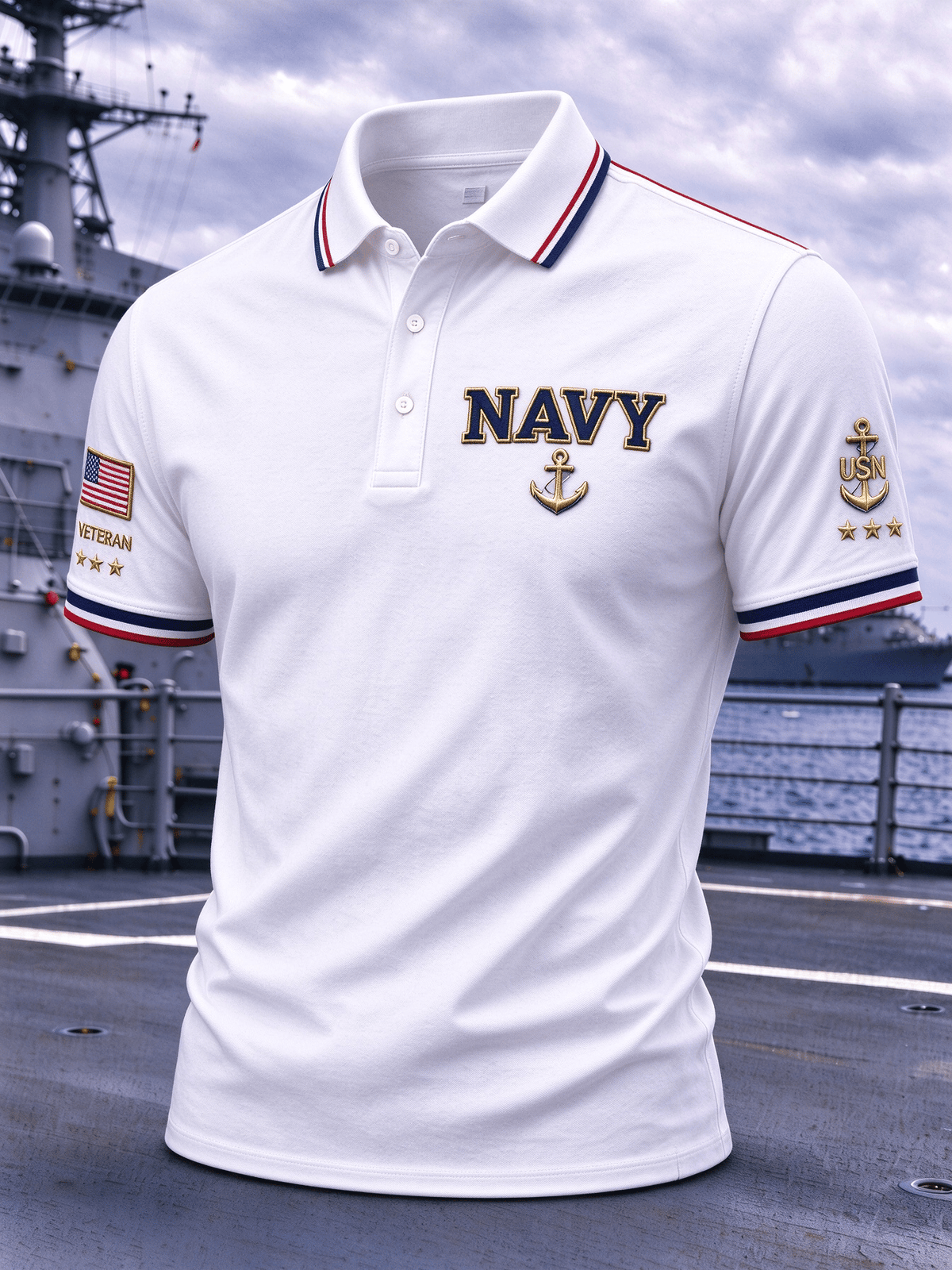 Men's U.S. Veterans Day Print Polo Shirt