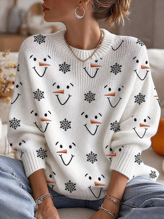 Women's Casual Print Knit Top