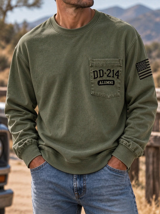 Men's Veteran DD-214 Print Sweatshirt