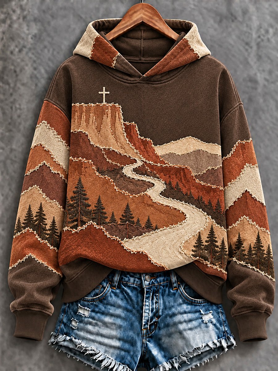 Women's Casual "Faith" Print Hoodie
