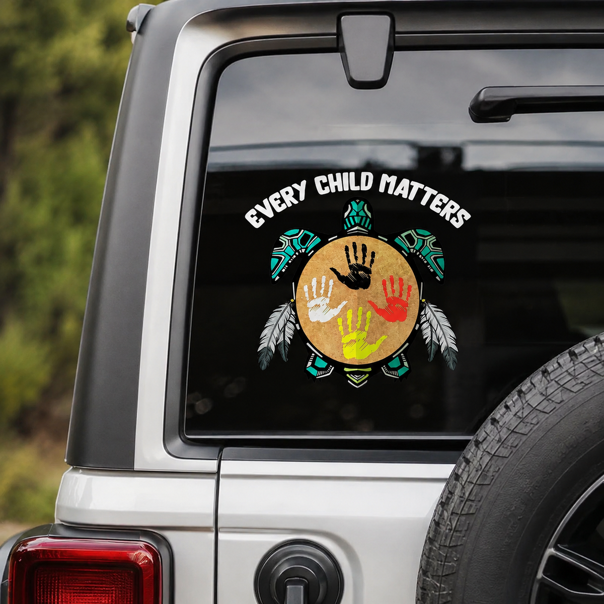 Every Child Matters Turtle Decal (High-quality UV DTF 3D Decal) - product image